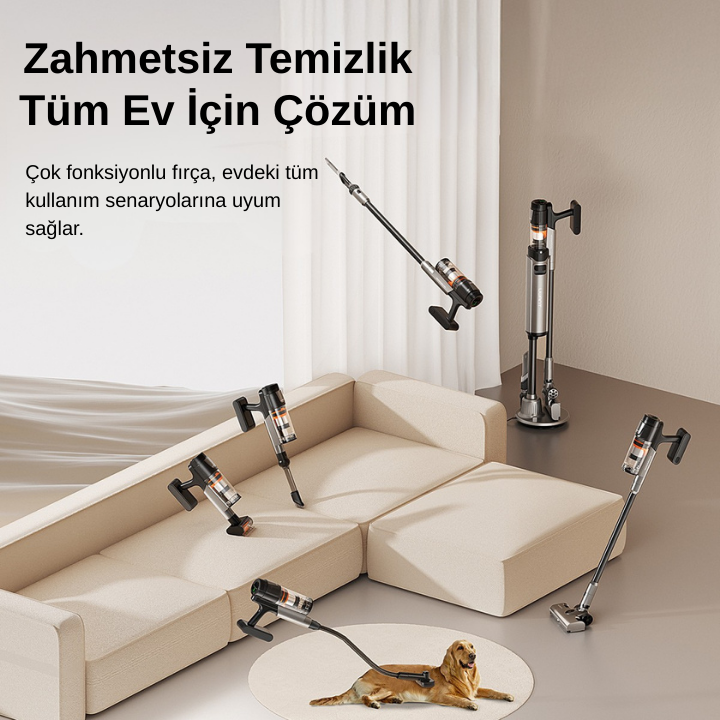 UWANT V600 Kendini Temizleme Özellikli Kablosuz Şarjlı Dik Süpürge
