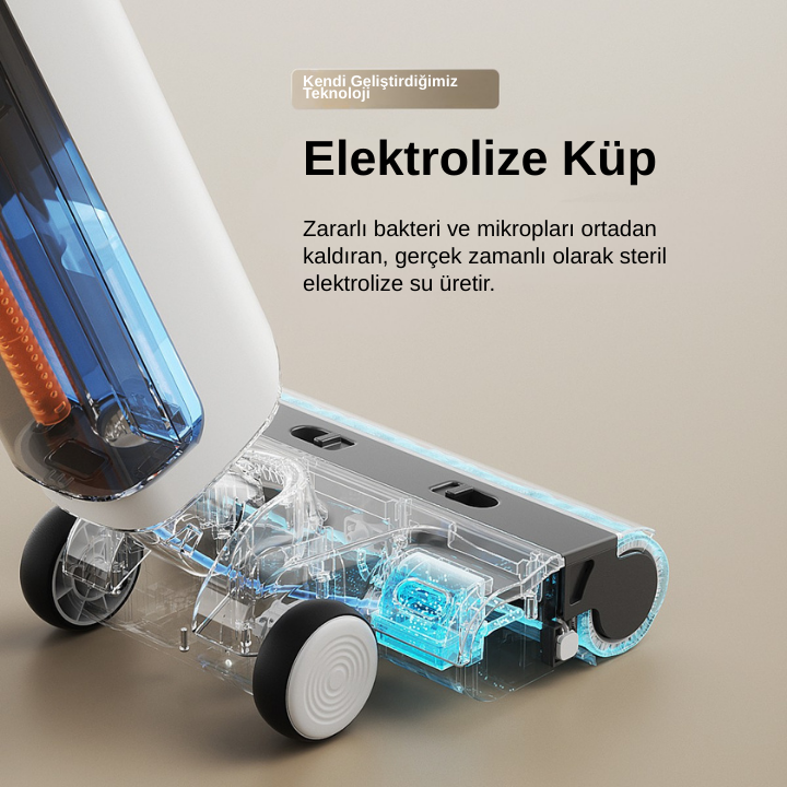 UWANT D500 Pro Islak & Kuru Otomatik Dikey Süpürge Beyaz