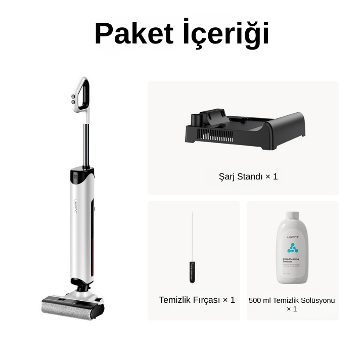 UWANT D500 Pro Islak & Kuru Otomatik Dikey Süpürge Beyaz