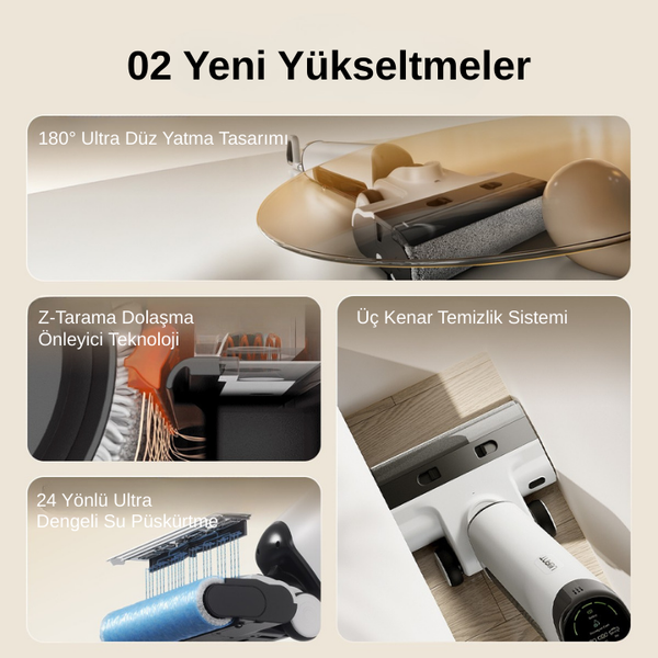 UWANT D500 Pro Islak & Kuru Otomatik Dikey Süpürge Beyaz