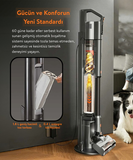 UWANT V500 Kendini Temizleme Sistemli Şarjlı Dik Süpürge Gri