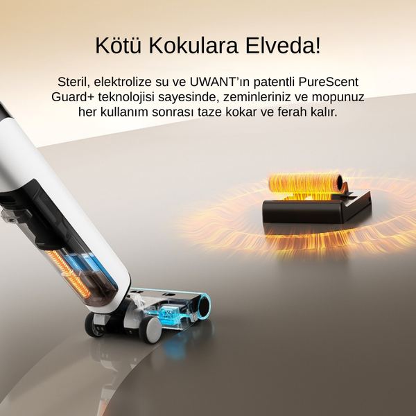 UWANT D500 Pro Islak & Kuru Otomatik Dikey Süpürge Beyaz