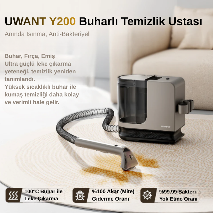 UWANT Y200 Buharlı Halı Yıkama Makinesi