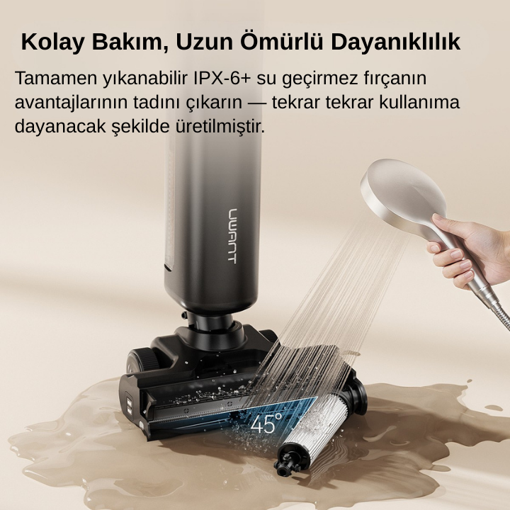 UWANT D800 Pro Islak & Kuru Otomatik Dikey Süpürge Gri